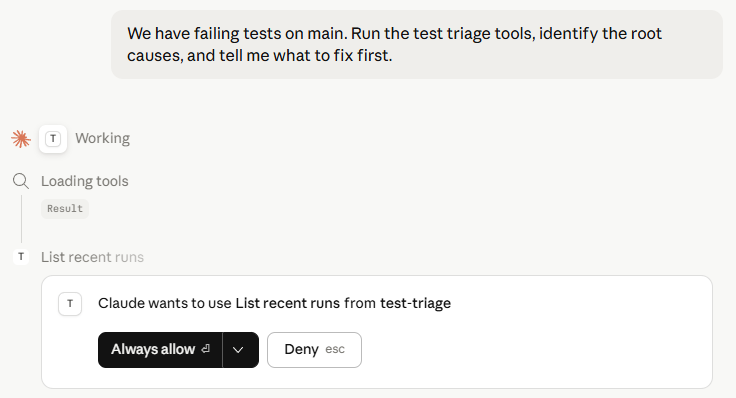 list_recent_runs called in Claude Desktop