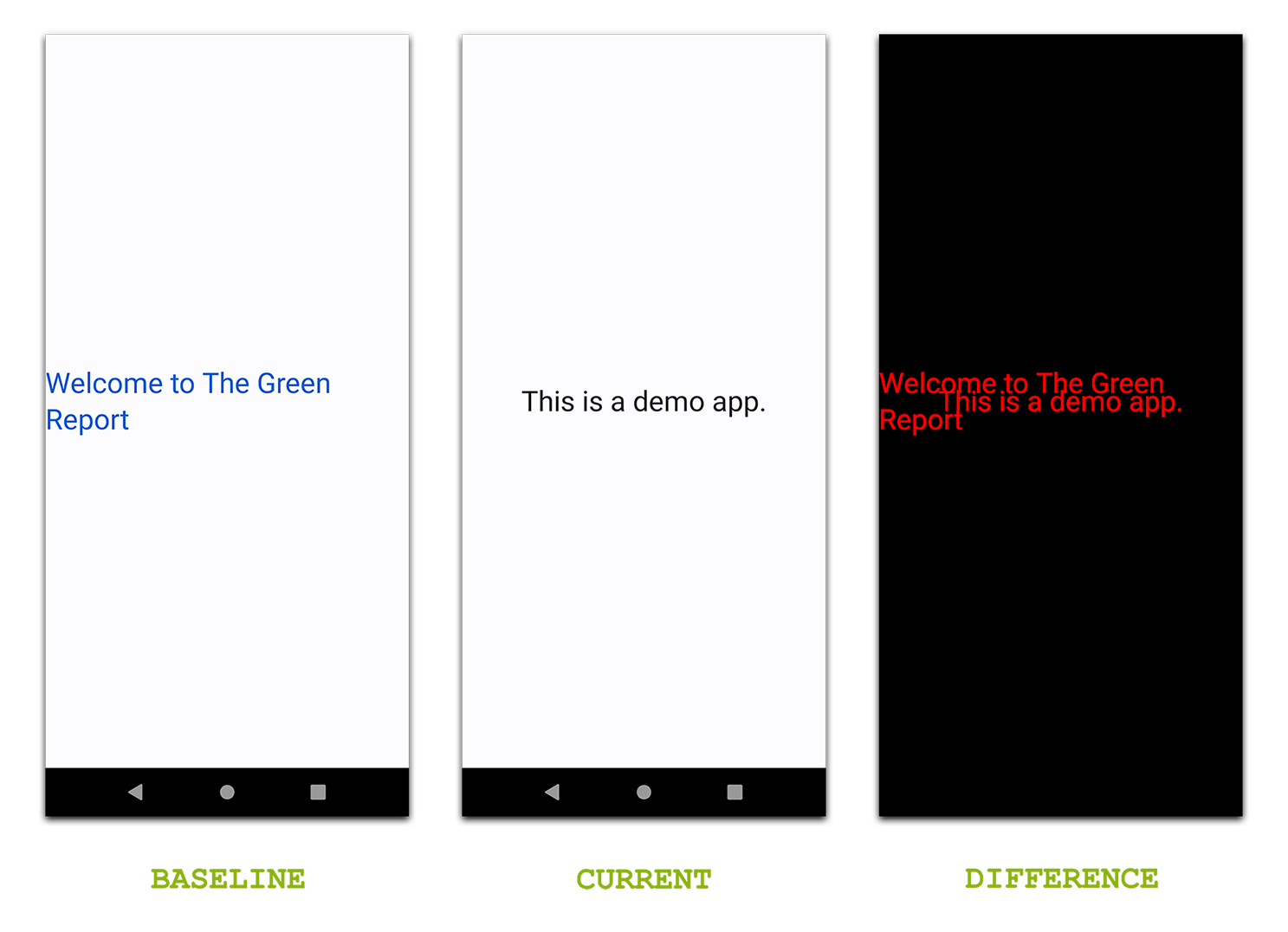 example of visual changes after a UI update